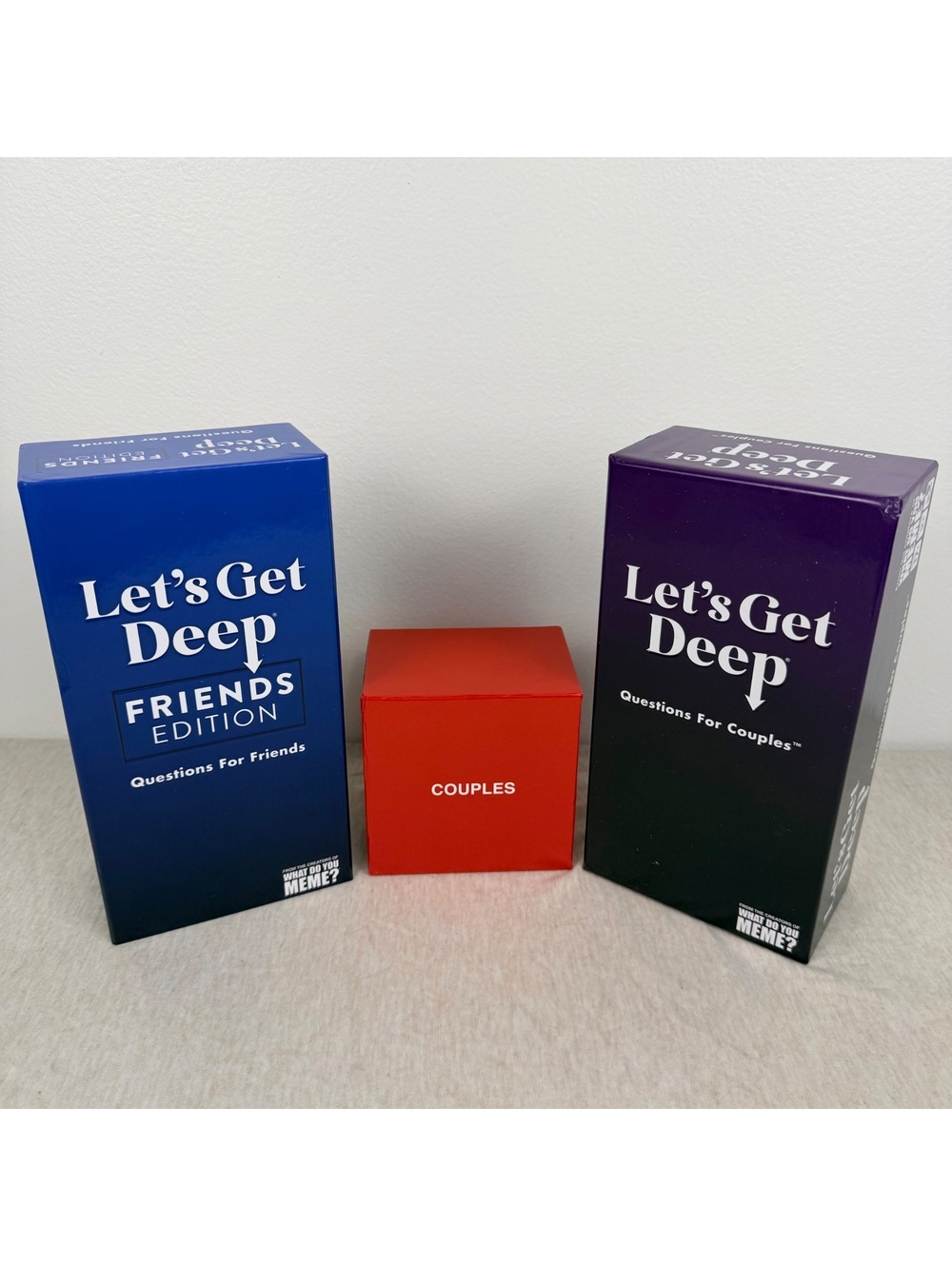 Lets Get Deep Couples Friends + Open Up 3 Card Game Bundle Date Night Complete